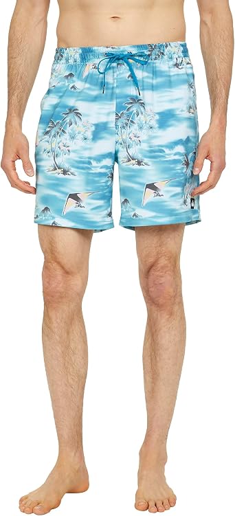Quiksilver Mens 17 Inch Elastic Waist Swim Trunk Bathing Suit Short