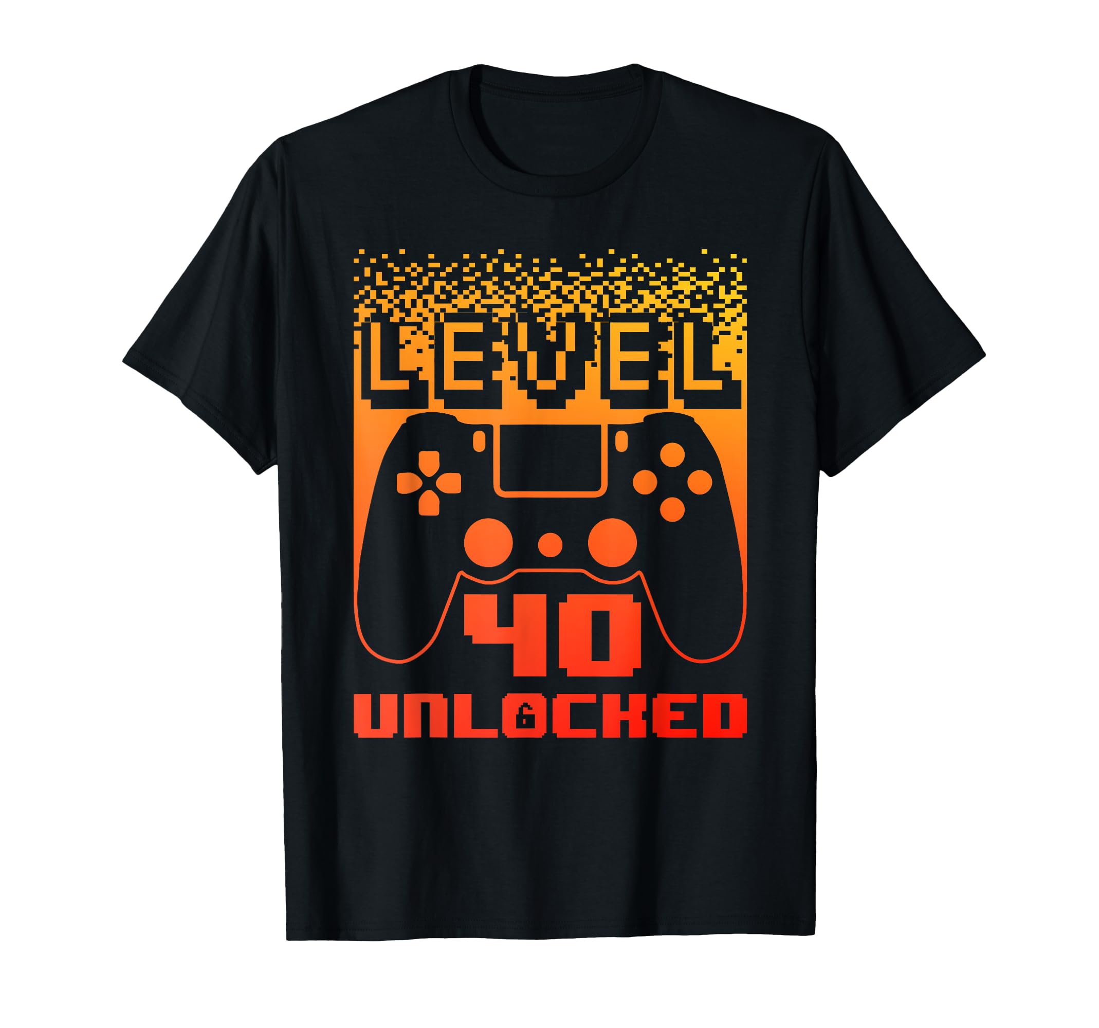 40th Birthday For Men Level 40 Unlocked Gamer 40 Year Old T-Shirt