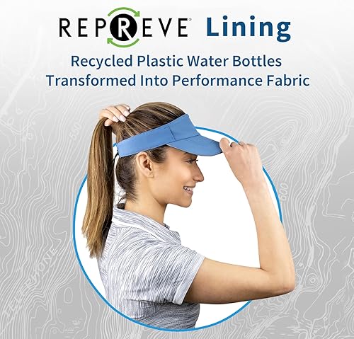 Miniatura 5 de TrailHeads Visera solar para mujer Viseras recicladas para correr para mujer tenis, golf, softbol, verano Viseras de mujer