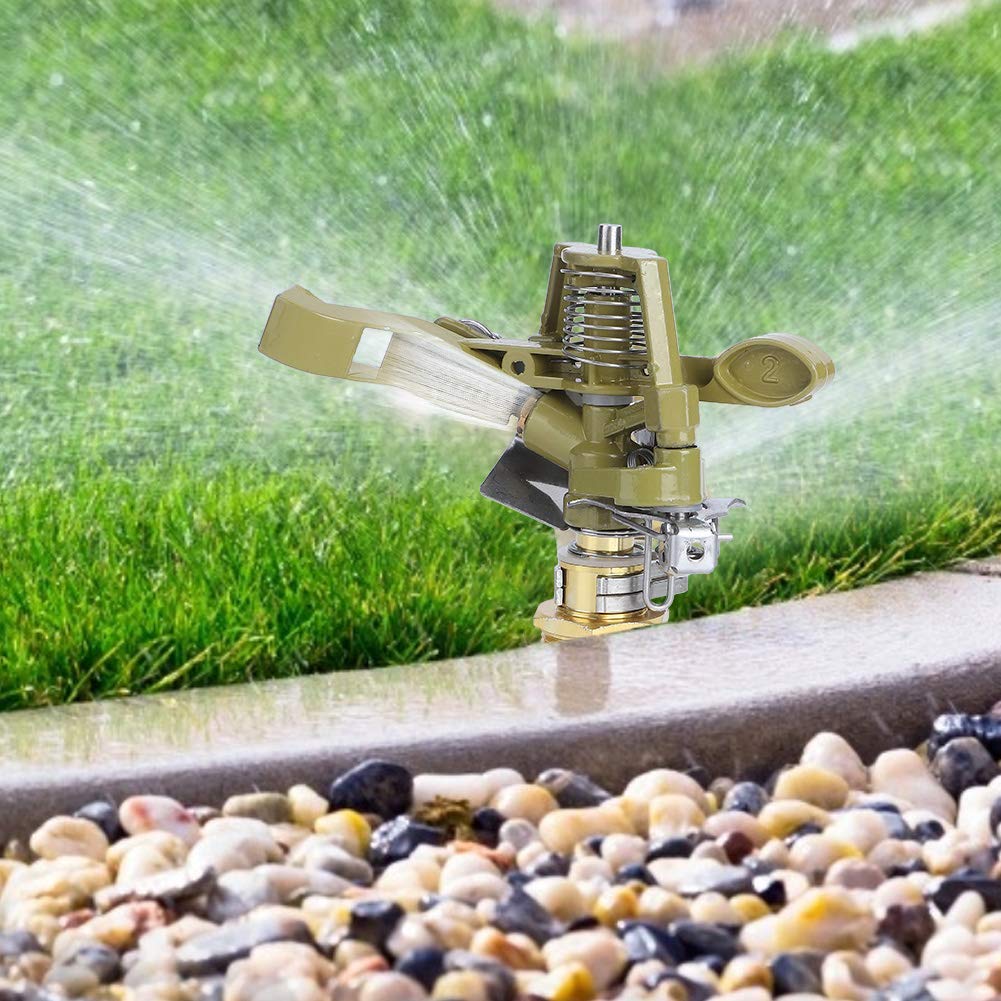 Jeffergarden Irrigatore Rotante Automatico A 360° Per Giardino - 3 Bracci, ABS, Adatto A Prati E Orti