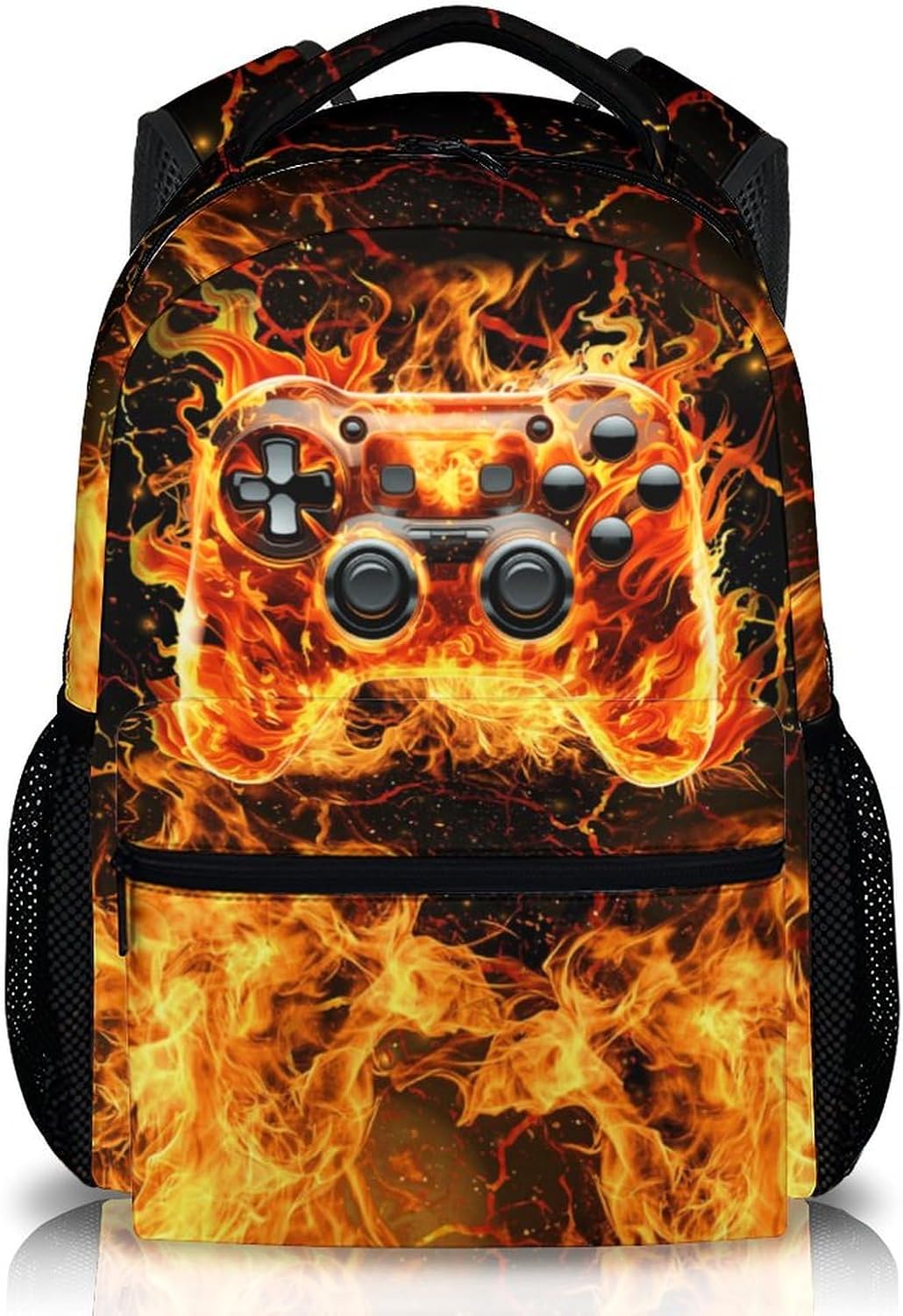 Backpack for Boys School, Gamer Schoolbag for Kids Teen Boys Kindergarten Elementary Primary Middle College, 17 Inch Large Capacity Durable Gaming Bookbag