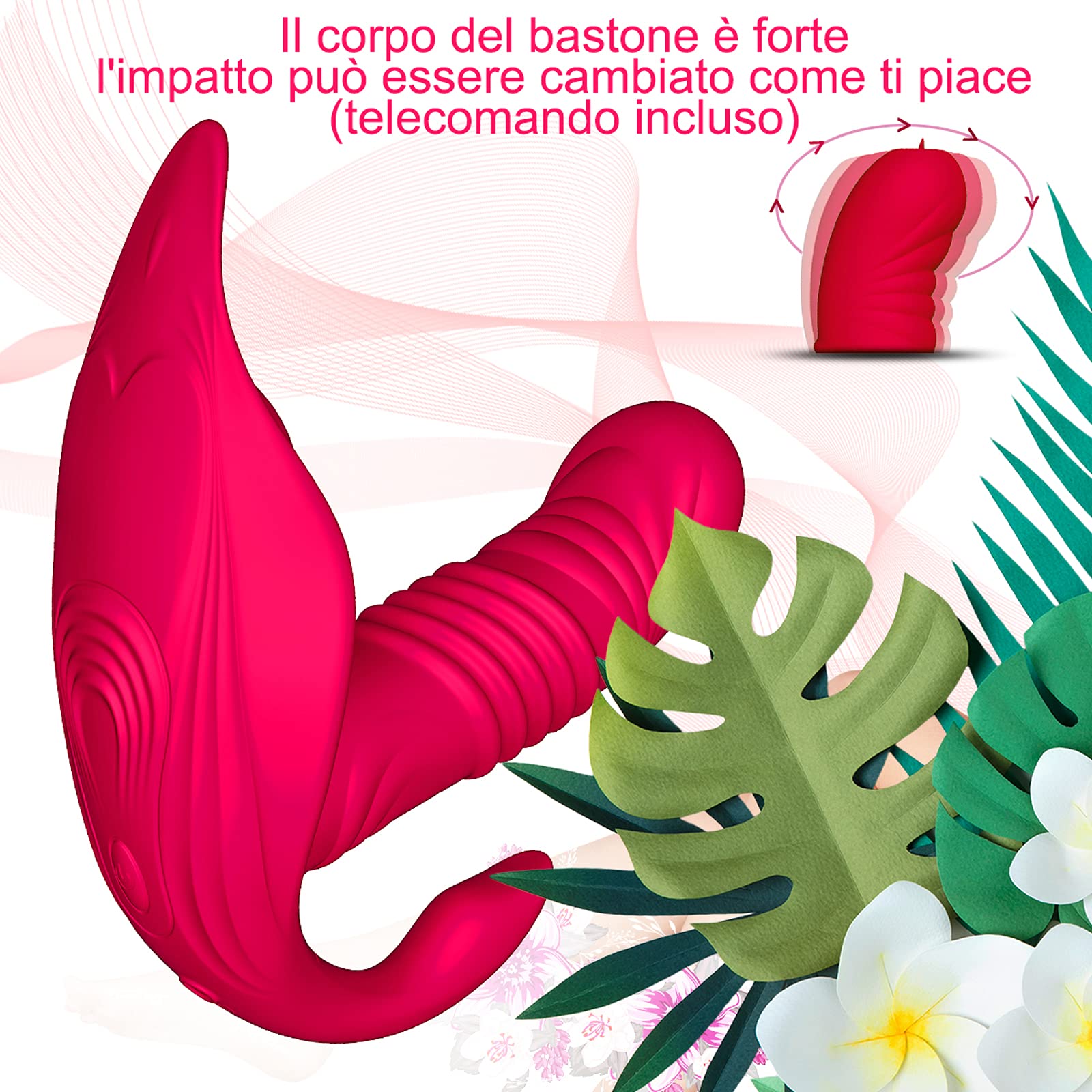 -Massaggiatore Di Silicone Impermeabile Pelvico - 2 Motori e 10 Modalità Di Massaggio Controllo Degli Esercizi Rafforzamento Dei Muscoli per il Pavimento/a