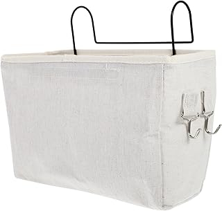 Parliky 1pc Hanging Basket Under Cabinet Organizer Mail Holder Cupboard Organizer Hanging Storage Baskets Door Shelf Dorm Storage Holder Wall-mounted White Iron Wire Basket