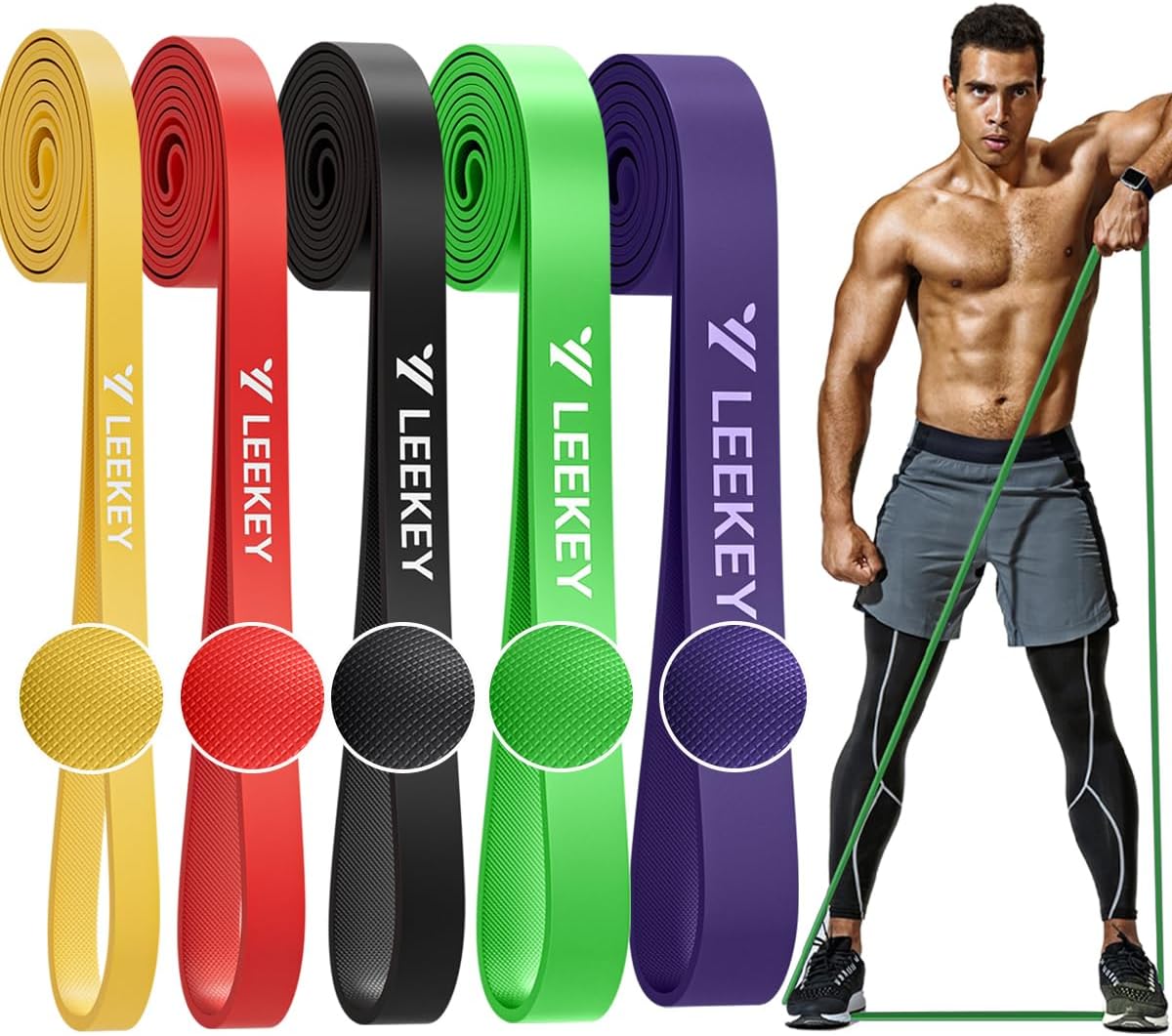 LEEKEY Resistance Bands, Exercise Bands Pull Up Assist Bands – Workout Bands Set – Mobility Band Powerlifting Bands for Men and Women Fitness Training, Physical Therapy,Home Workouts