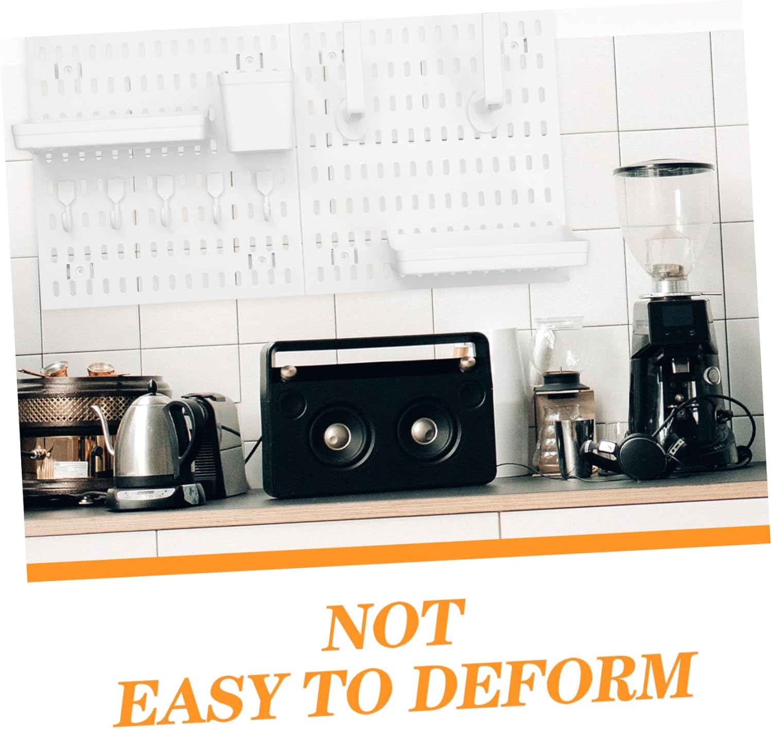 Angoily 1set Pegboard Wall Organizer Nail Mounting Versatile Storage with Hooks for Kitchen Bedroom and More Stylish Design for Maximum Wall Utilization