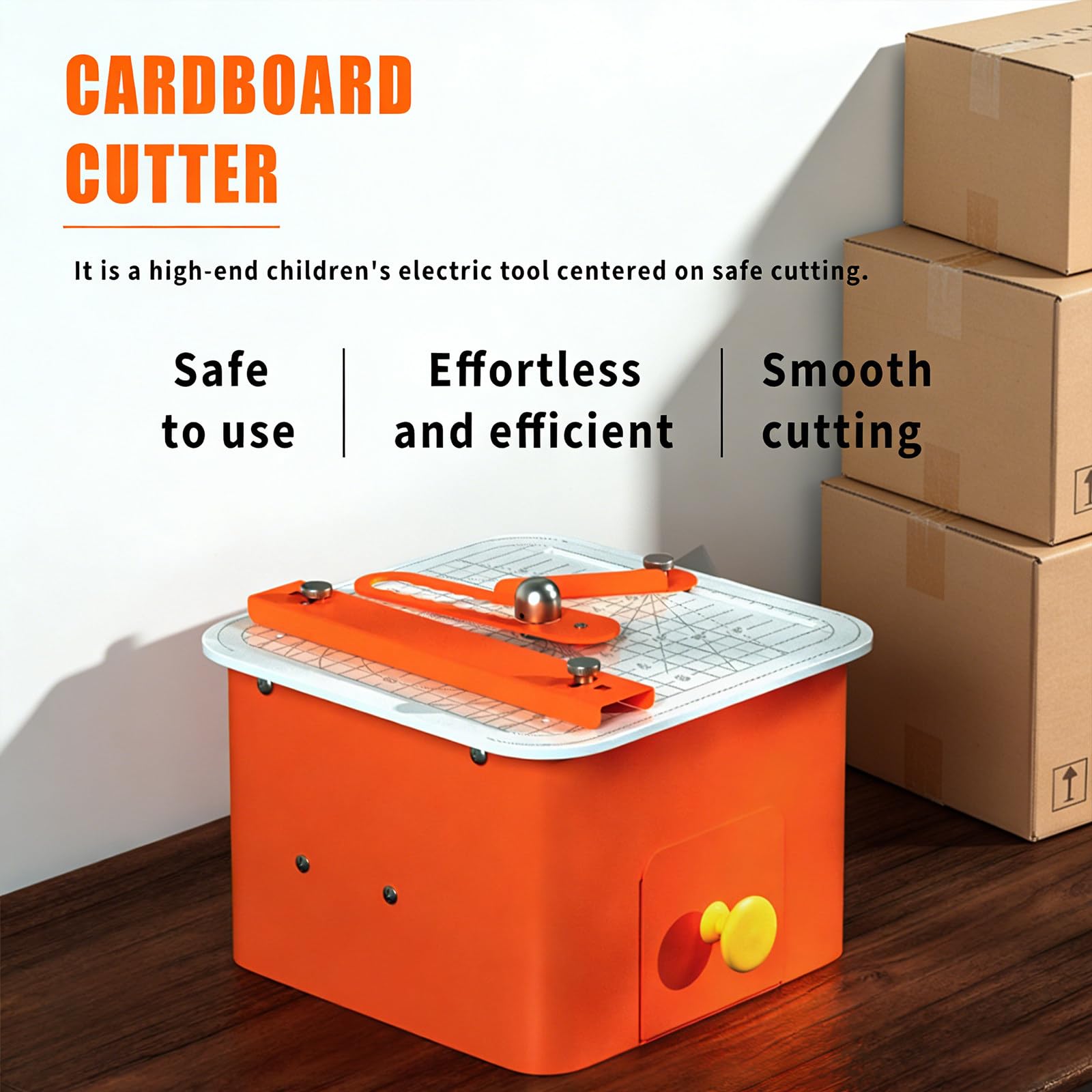 Cortador de cartón eléctrico para niños - Seguro, 15 V, 50 W para Manualidades y construcción, Ideal para niños a Partir de 4 años.