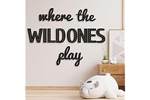 Where the Wild Ones Play Wall Decor: Enchanting Nursery Sign for Adventurous Little Hearts