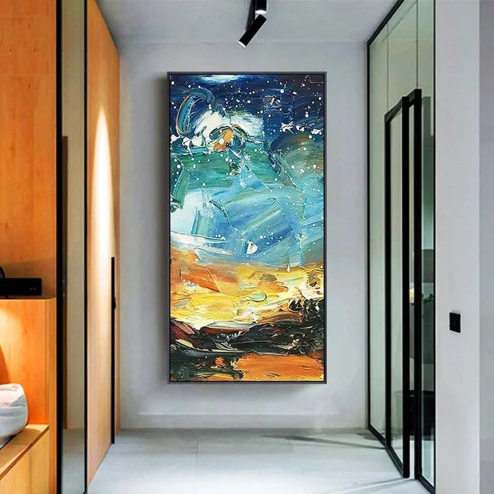 Images murales sur toile de grande taille 65 x 130 cm paysage marin abstrait - 6