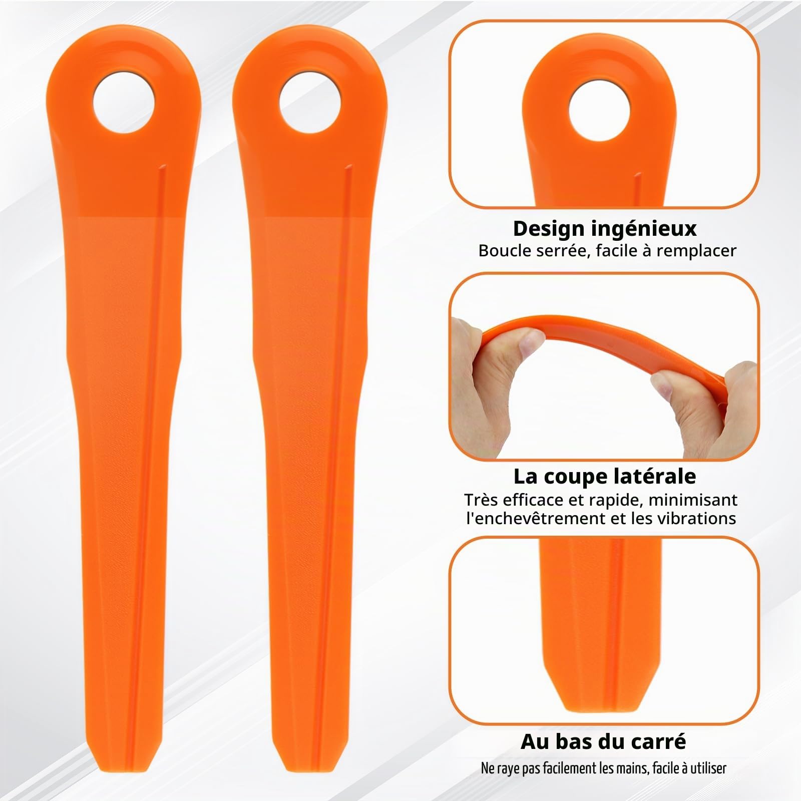Lot de 40 lames en plastique 4002 007 1000 pour Stihl PolyCut 6-2, 6-3, 7-3, 28-2, 48-2, 27-3, 47-3, lames de rechange pour tondeuse Stihl PolyCut