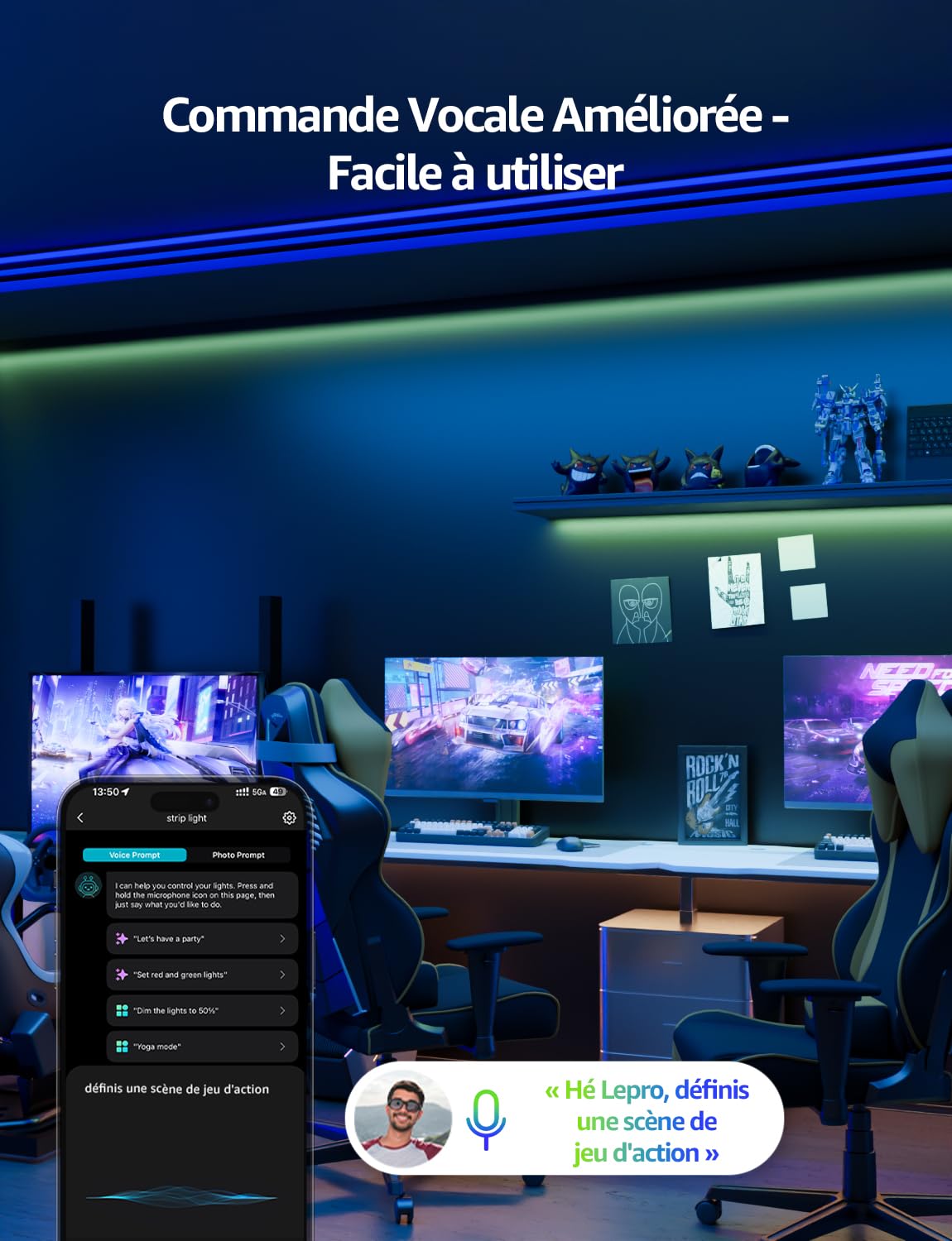 Lepro SE1 IA Bande LED Connecté RGB 20M