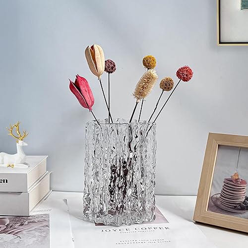 Miniatura 6 de Aoderun Jarrón de cristal de cristal, jarrón grande resistente para mesa de comedor, cocina, oficina, hogar, estante, boda, sala de estar, centros