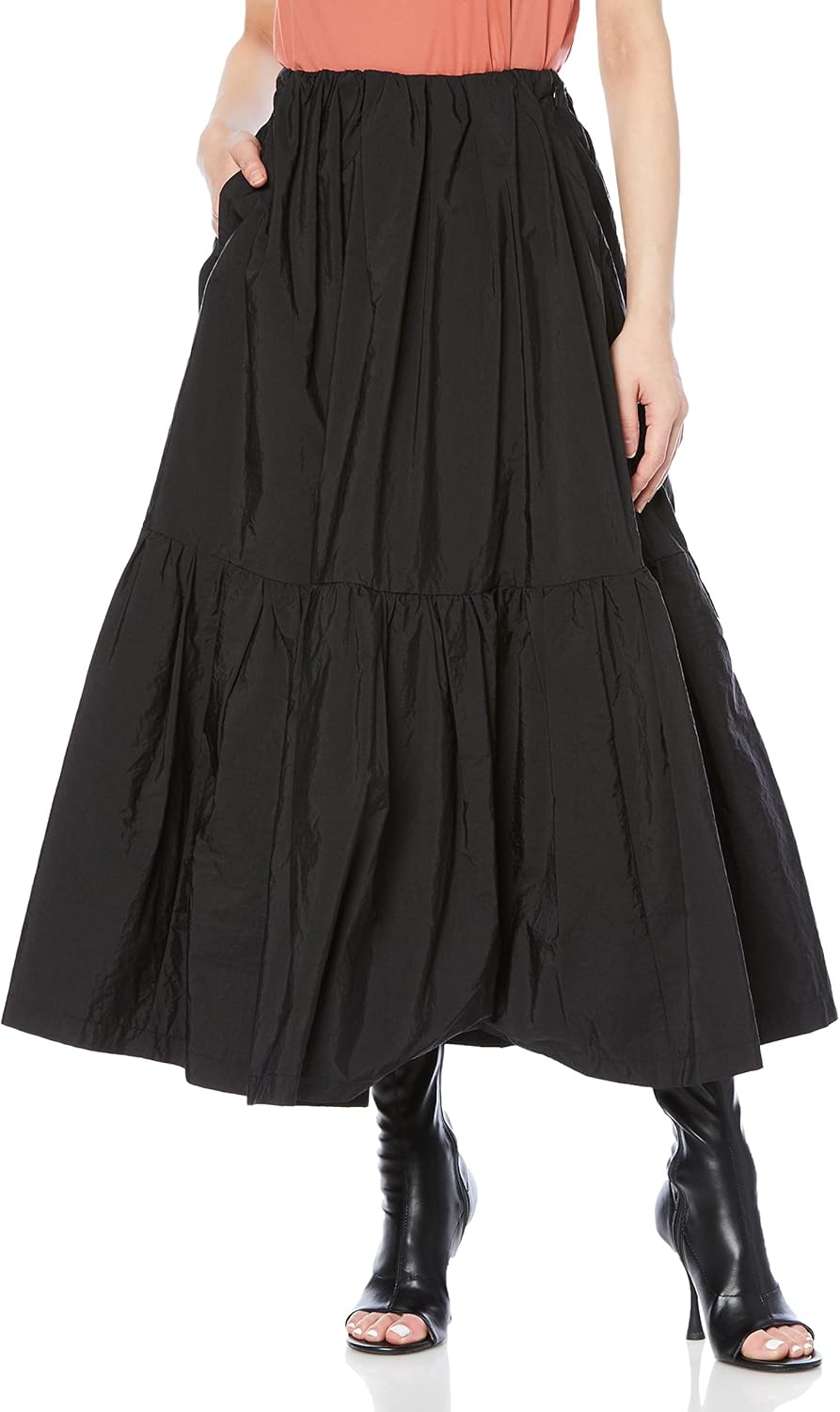 Amazon.co.jp: [エミ] atelier ボリュームティアードスカート