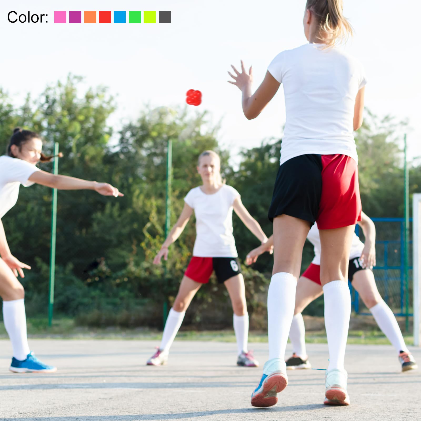 M METERXITY 2 Pack Reaction Ball - TPR Low Difficulty Flexibility Training Ball Apply to Sports Exercise Daily Use (43 x 43 x 53mm, Green)