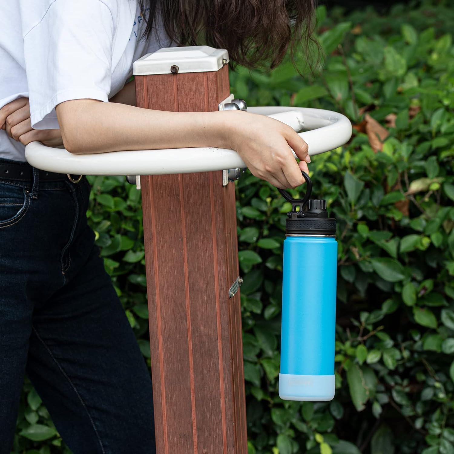 koodee Water Bottle for Kids-16 oz Stainless Steel Vacuum Insulated Sports Water Bottle for Black to School, Reuasble Metal Wide Mouth Water Flask for Girls Boys- BPA Free (Sky Blue) - Image 5