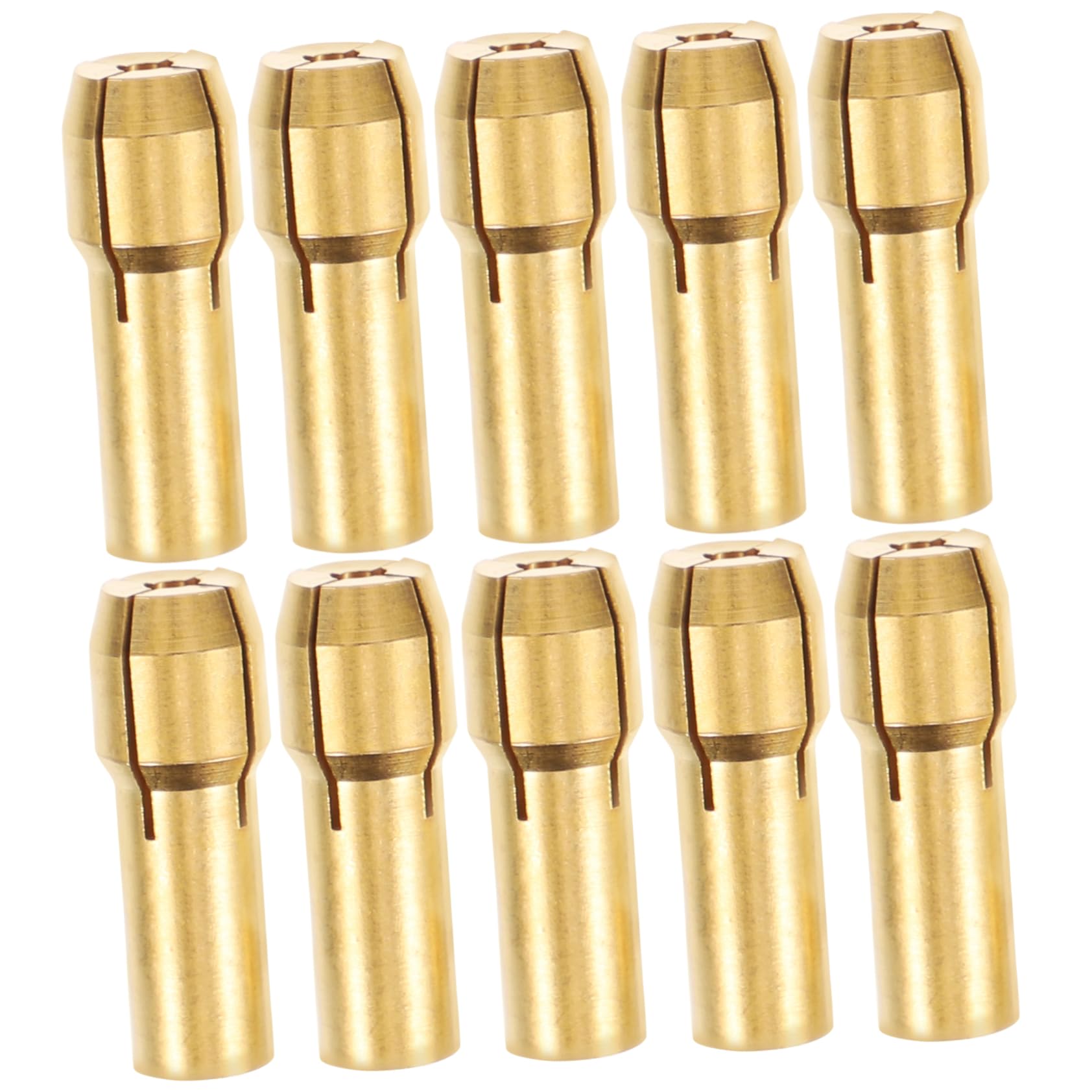 ORFOFE 10pcs Rotary tool brass collet Accessories electric Collet for Die Copper collet lathe nut knives Electric Accessories