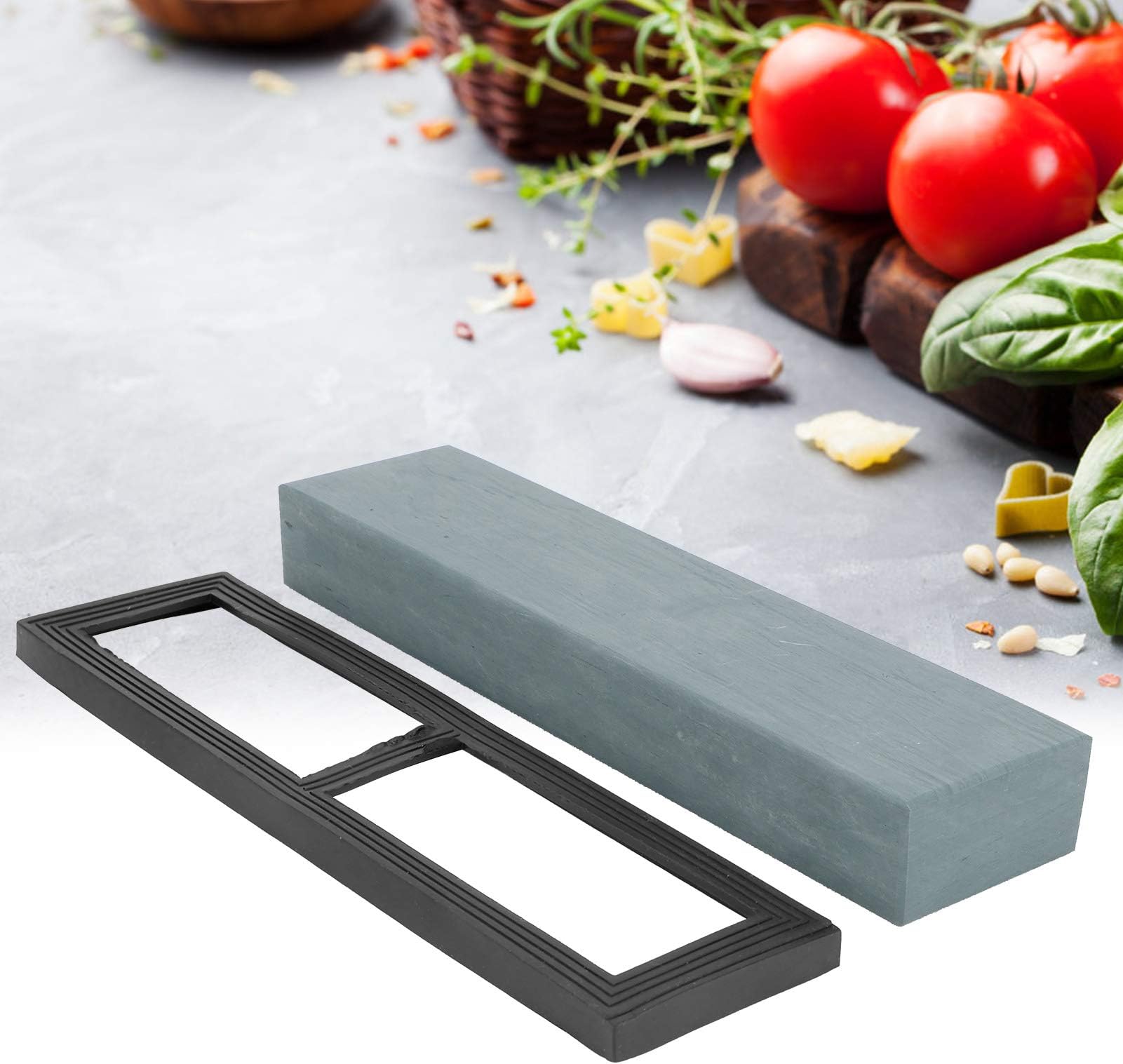 Grindstone, With Silicone Base Sharpening Stone, Natural Pulp Stone Non‑Slip Durable Exquisite 5000 Grit for Household Restaurant