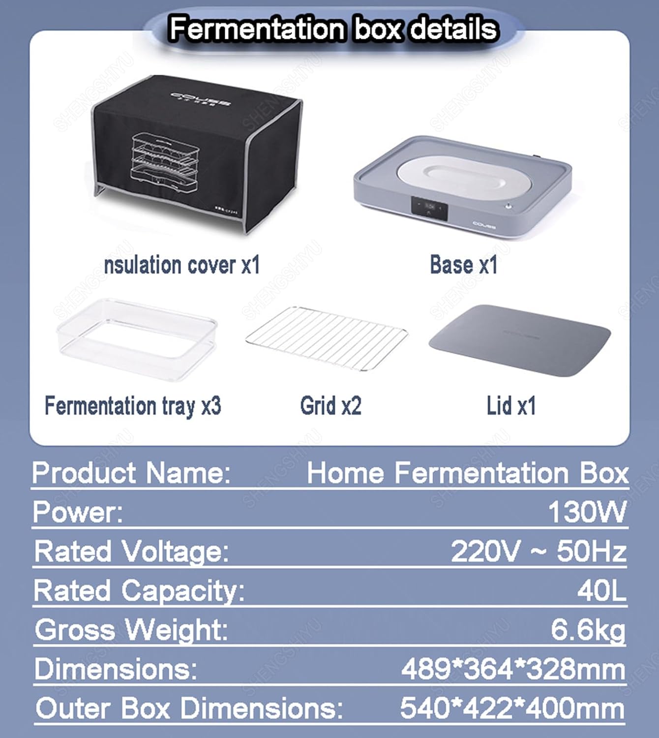 Bread Proofer,Lightweight,Auto Humidity,Double-Layer,Bread Proofing Box with Temp Control Timer for Dough,Toast,Yogurt Fermentation & Food Warming