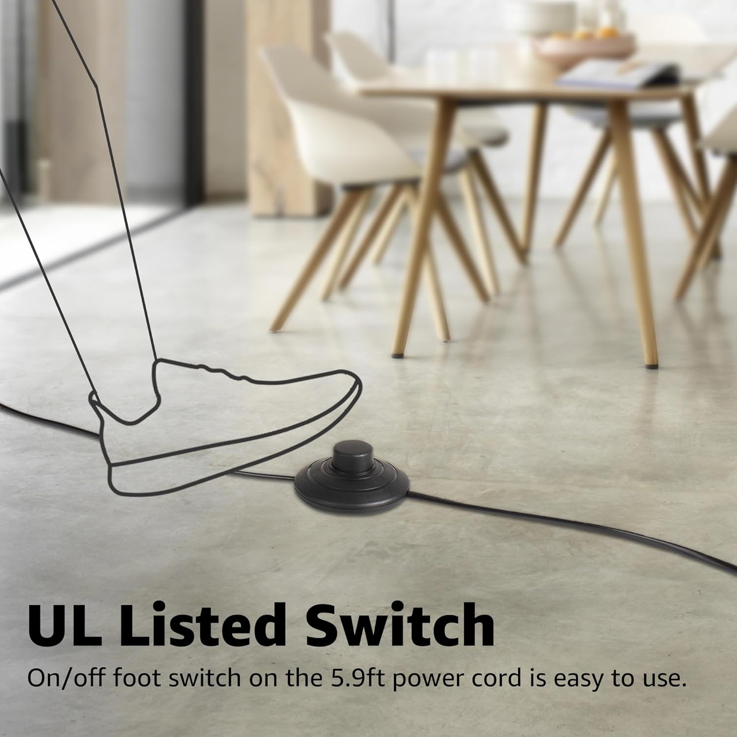 SUNVIE 2 Pack Uplighting Indoor Floor Can Light, Uplights Indoor Floor Up Lighting Indoors with 2700K GU10 Bulbs 5W Up Lights Indoor Spotlight for Home Plant, 5.9 FT UL Listed Plug Cord &Foot Switch