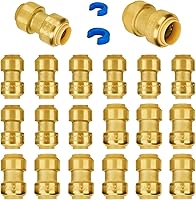 Vista 15 de SUNGATOR Acoplamiento de 1/2 pulgada, accesorios Pex a presión de 1/2 pulgada, acoplamiento recto de 1/2", accesorios de latón sin plomo