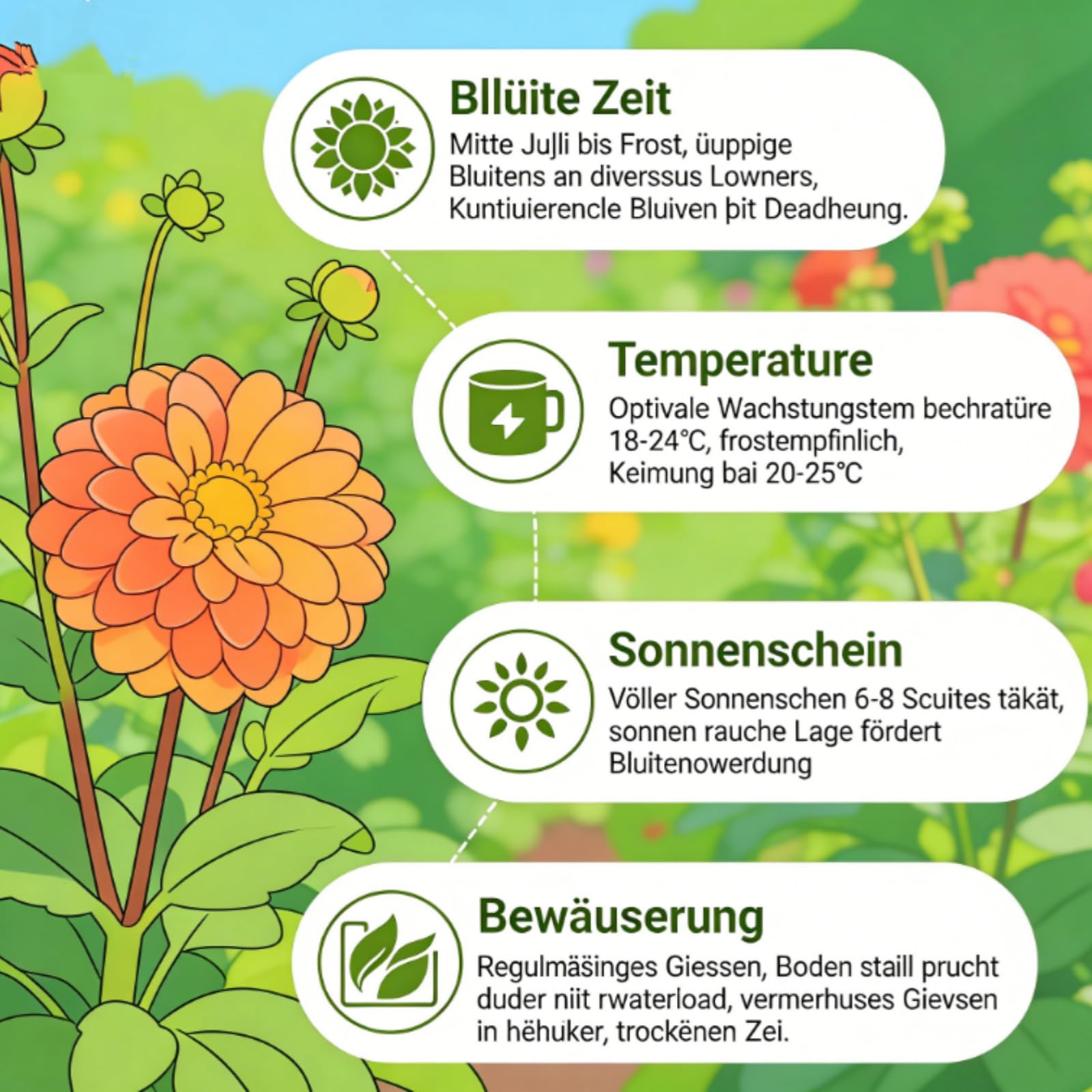 Ideale Seltene Dahlien- üBerraschend Wachsend- Lange BlüTezeit- Kältefeste Gartenoase﻿- Gartende Seltene-10 Rhizom-J