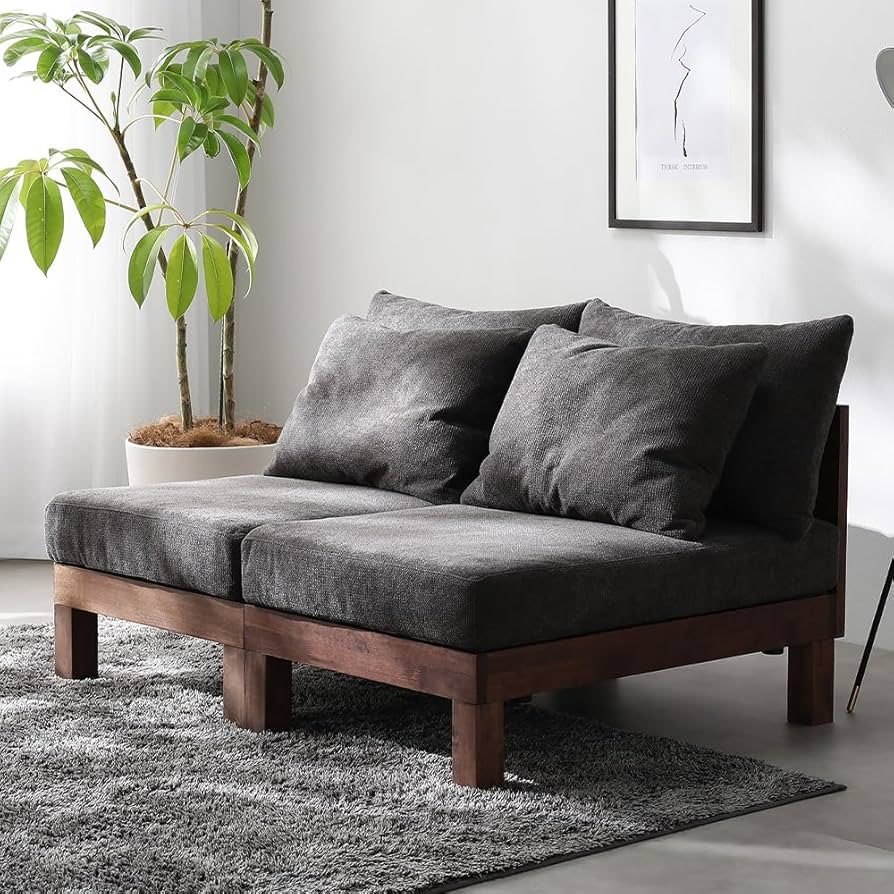 【1週間限定値引き8/31まで】RASIK 2人掛けソファ　クッション付き 楽天市場】新生活 RASIK 日本製 フロアソファ ローソファ 2色