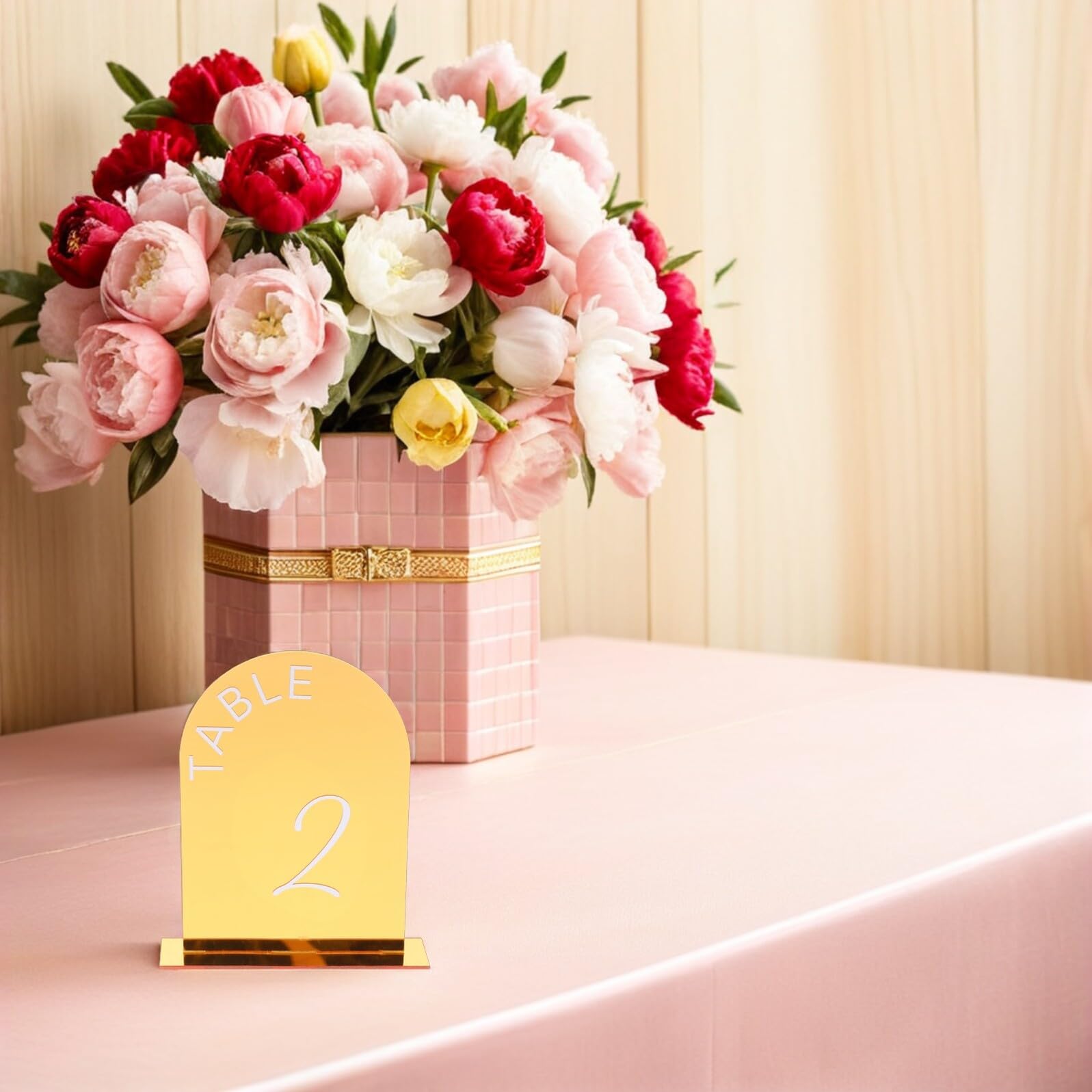 10 Stück Tischnummernhalter Für Hochzeiten Tischschildhalter Doppelseitige Tischnummern Für Hochzeiten Formelle Tischnummern Gold