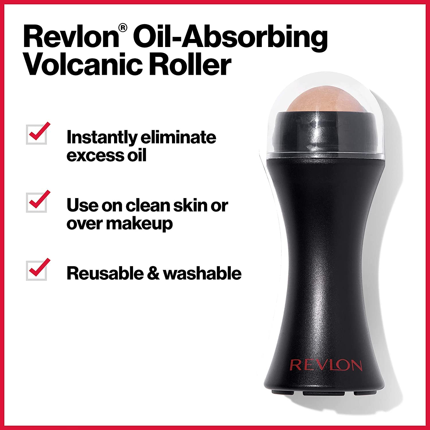 Face Roller by Revlon, Oily Skin Control for Face Makeup, Oil Absorbing