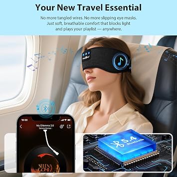 MUSICOZY Cooling Sleep Headphones Bluetooth Headband for side sleepers