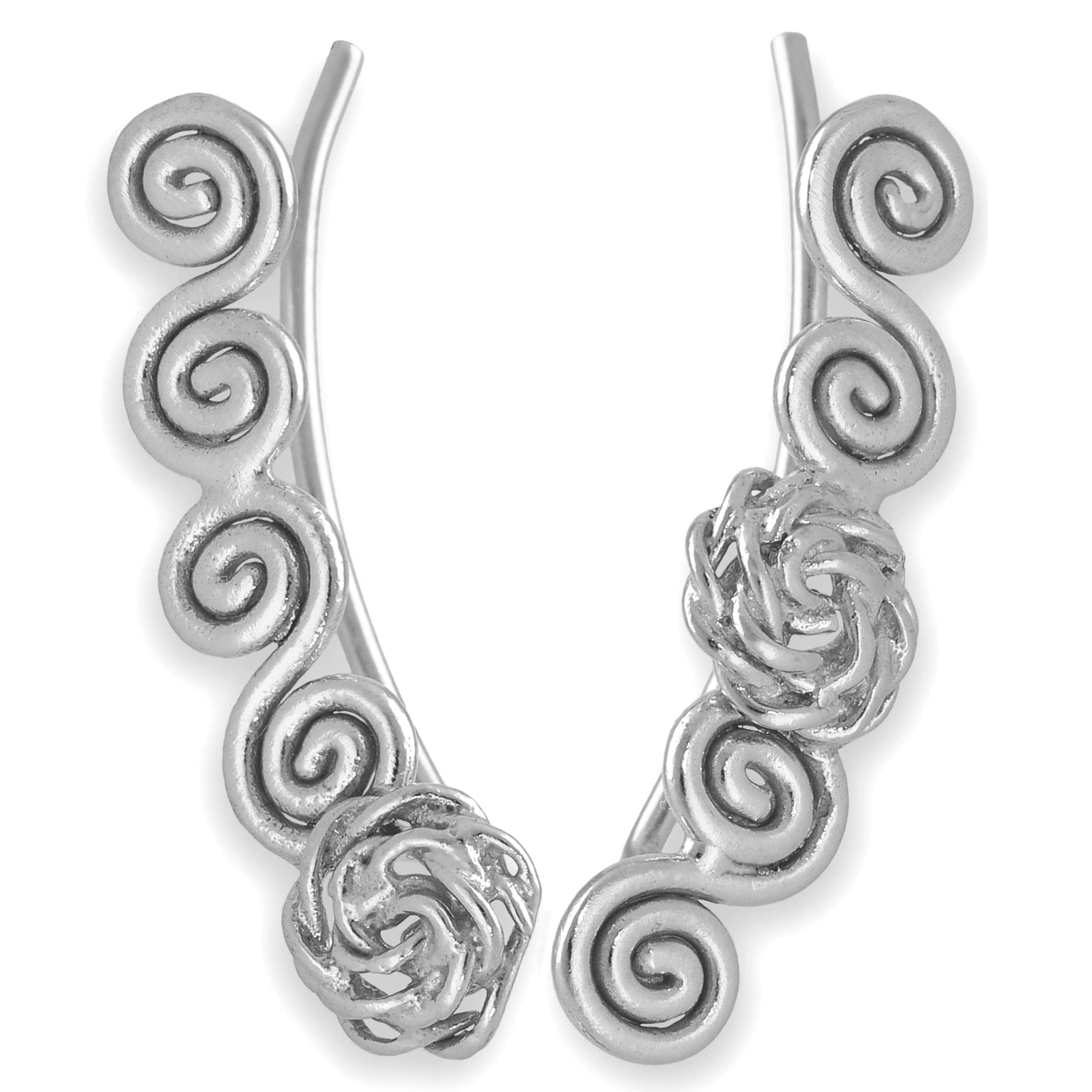 Handmade geschenk für sie Sterling Silber Spirale Ohr Kletterer Ohrringe,griechischer Schmuck ungewöhnliche Ohrringe, kleine Ohrstulpe Ohrringe Ohrstulpe Ohrstulpe