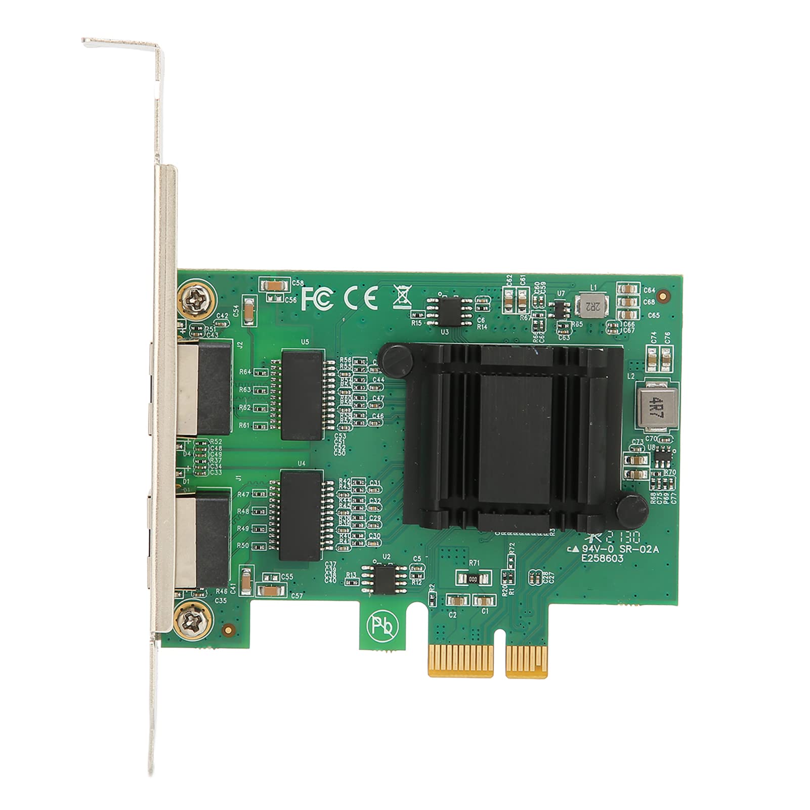 Cryfokt Dwuzłączowa Karta Sieciowa PCIe Gigabit, 10/100/1000 Mbps RJ45