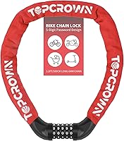 Vista 21 de Candado de Cadena para Bicicleta de 3.2 Pies de Largo, Alta Seguridad, Resistente, Antirrobo, Cerradura de Bicicleta con Combinación de 5 Dígitos