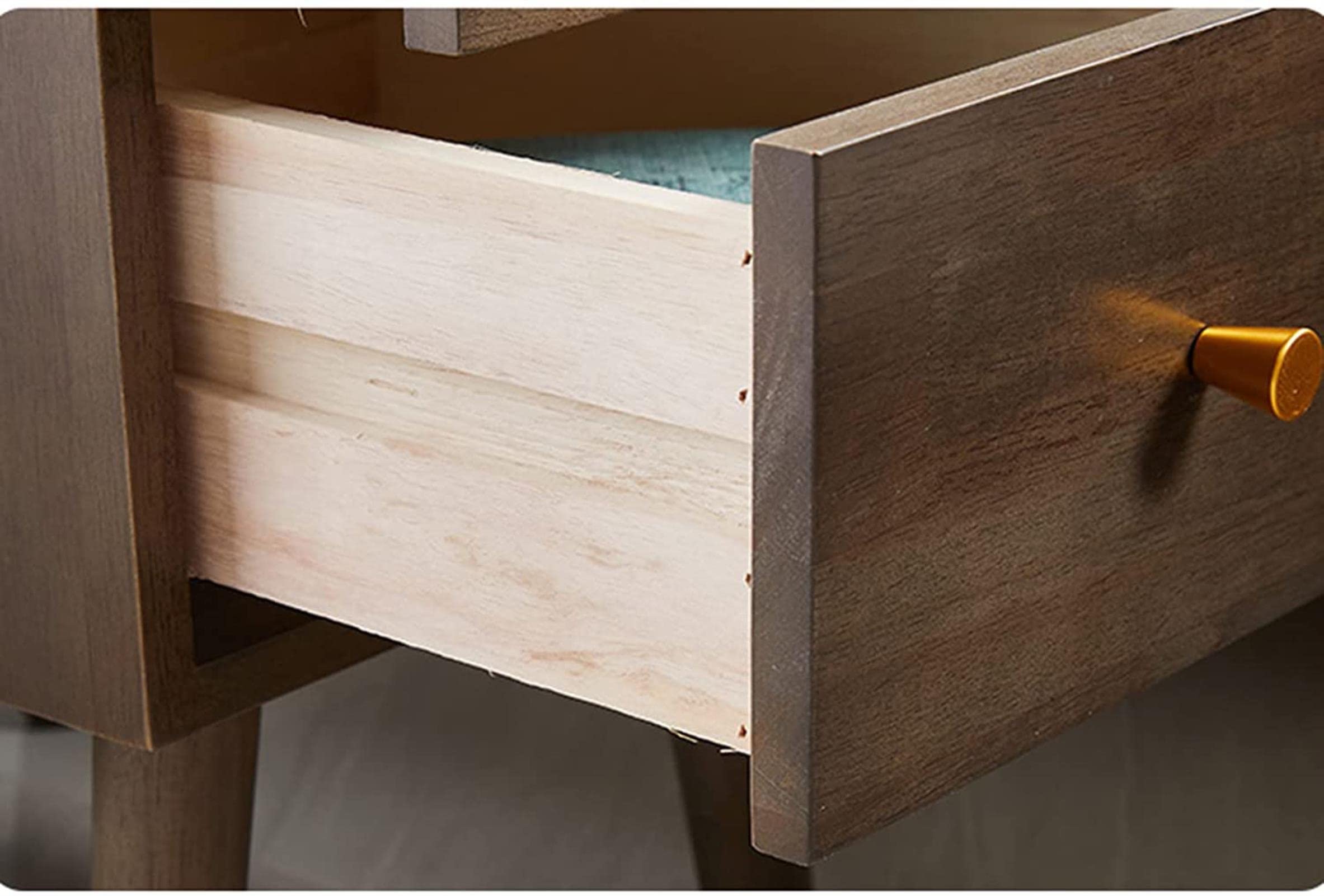 Amazon.co.jp: ナイトテーブルヴィンテージ無垢材超狭いベッドサイド