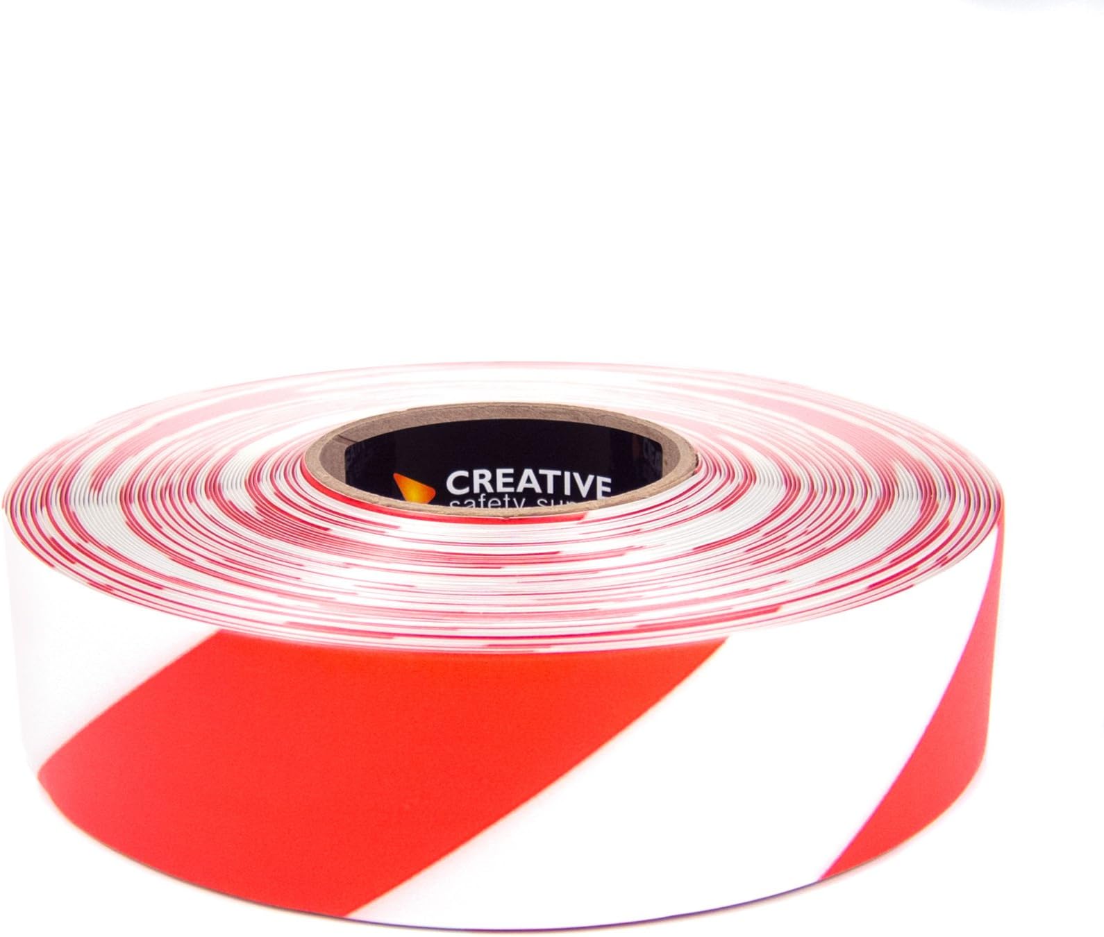 STH271 Hazard 2"x100' Industrial Floor Marking Tape, Red/White