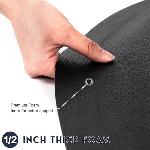 Miniatura 5 de OmySalon Alfombrilla antifatiga de 12 pulgada de grosor para peluquería de pie, 3 x 4 pies para suelo de peluquería mate debajo de la silla de