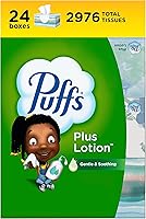 Vista 12 de Puffs Plus Loción de pañuelos faciales, 1 caja familiar, 124 pañuelos por caja