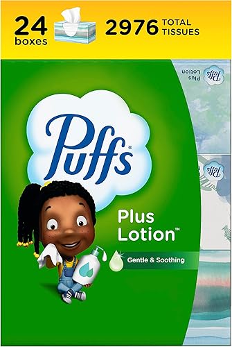 Pañuelos faciales con loción Puffs, 24 cajas, H&PC-87397, Familia, 1, 1