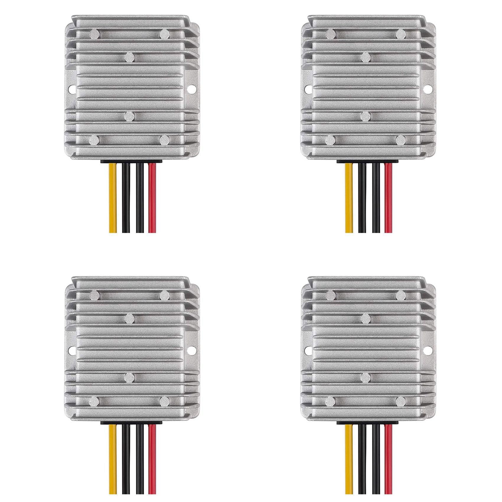 4X DC Automatique Buck Boost Convertisseur DC 8V-40V à 13.8V 10A RéGulateur de Tension Abaisseur RéDucteur de Tension ÉTanche