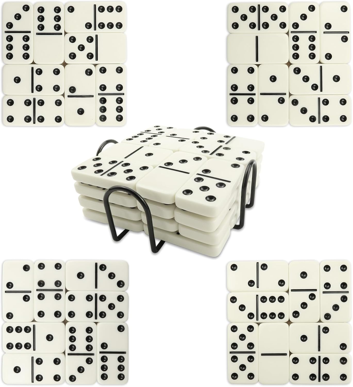 Domino Coasters Game Night Domino Tiles Cork Coasters Game Lovers Gift 4PCS