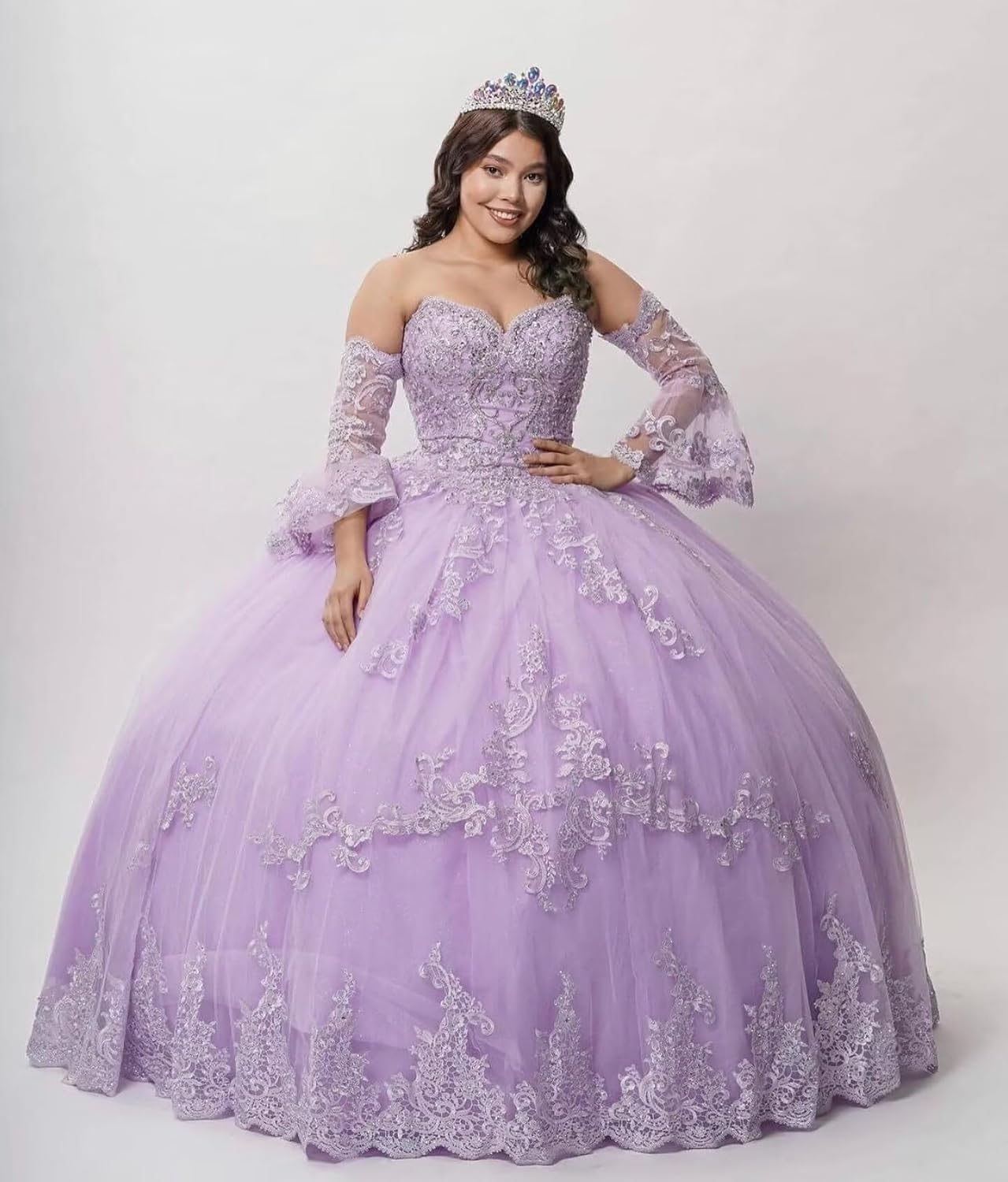 Off The Shoulder Puffy Quinceanera Party Dresses Tulle Sweet 16 Dresses Princess Formal Ball Gown