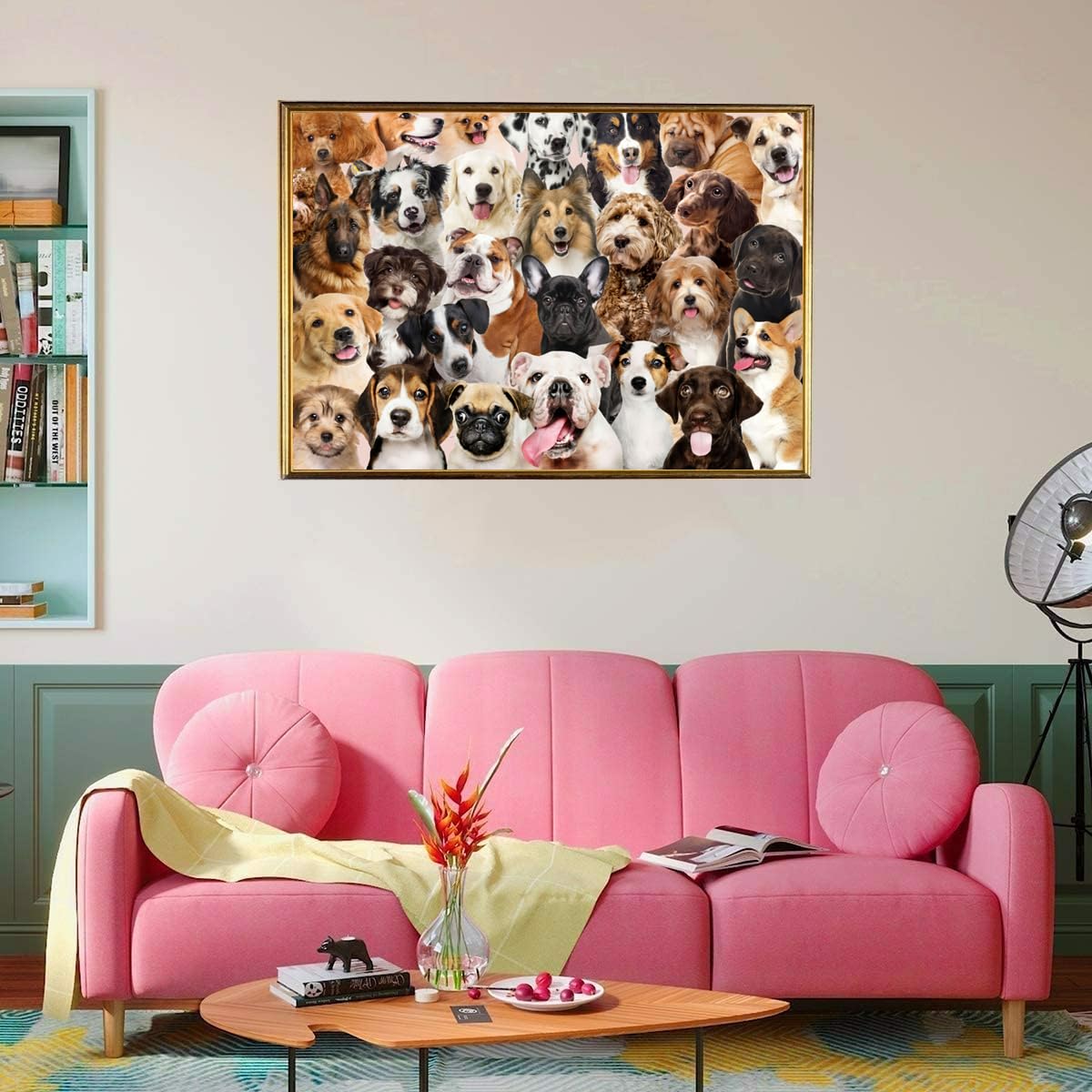 Jigsaw Puzzles for Adults 1000 Piece Lovely Dogs 27.56 x 19.69 Inch Puzzles for Adults Educational Challenge 1000 Pieces Dog Puzzles for Adult - Image 3