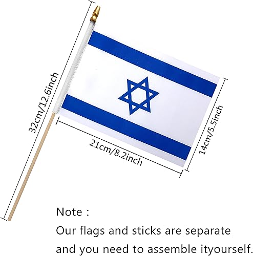 Miniatura 2 de LoveVC Asia Asia 48 países banderas fijadas en palo de madera pequeña mini bandera de mano, 5x8 pulgadas