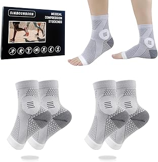 2 Pairs Mixed Colors Neuropathy Socks For Women & Men,Nano Neuropathy Socks,Diabetic Open Toe Foot Sleeves Elastic Sock,Compression Socks,Sleep Socks