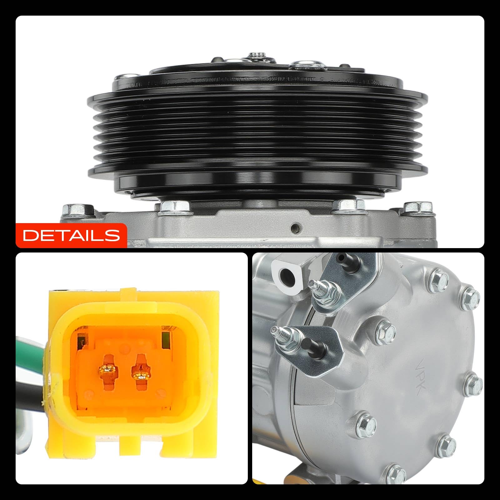 Frankberg Compressore dell'aria condizionata con frizione Compatibile con Xsara N0 N1 N2 N3 N68 Scudo 220 270 272 Sedici 189 Grande Punto 199 Punto 199 C8 EA EB 9645440480, con l'olio preconfezionato