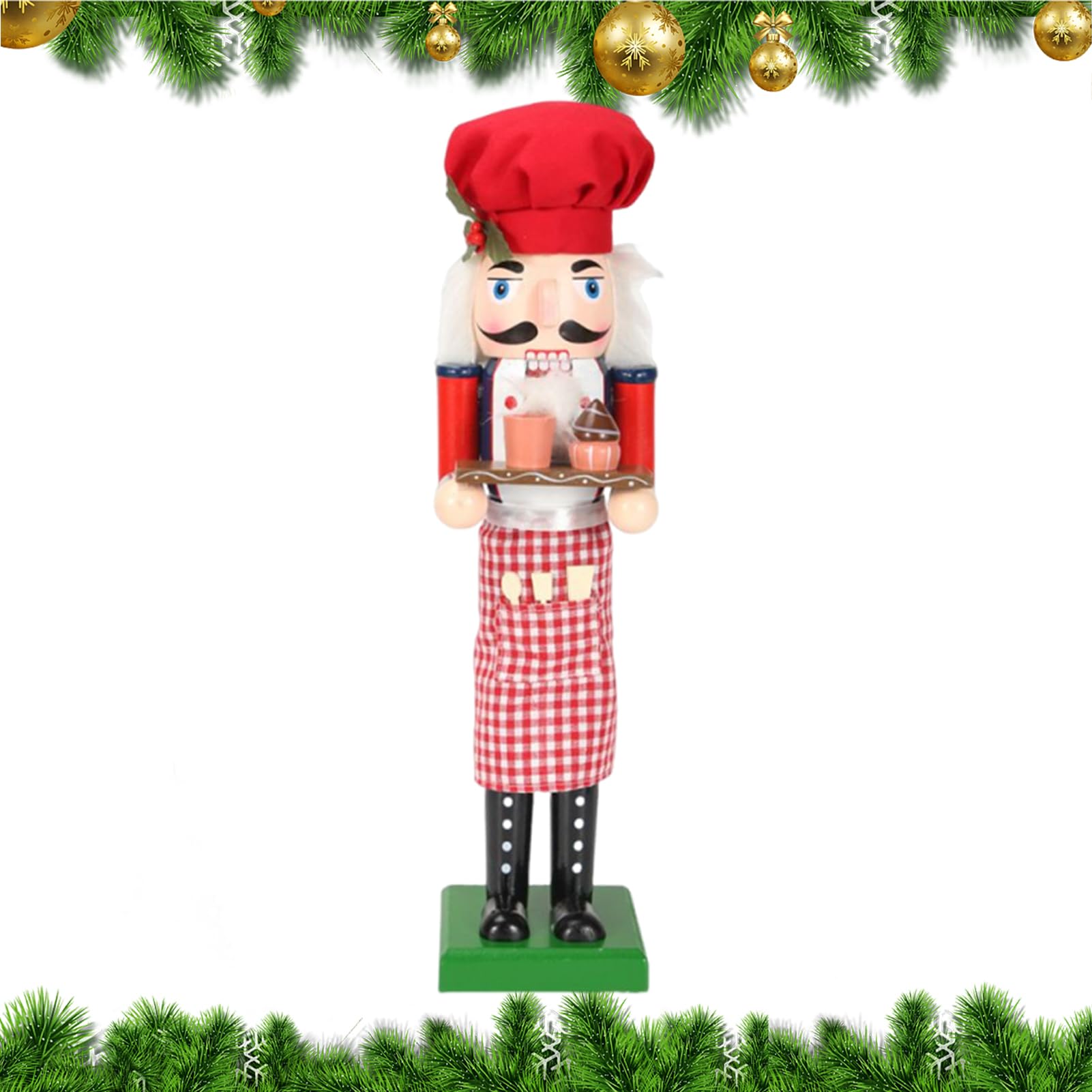 Figurine de Noël Casse-Noisette Bois - Ornement de Bureau Festif