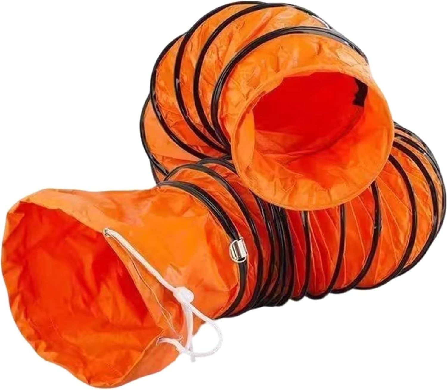 Flexible PVC Pipe Flame Retardant Vent Hose For Utility Blower Exhaust Fan,Telescoping HVAC Flexible Duct Adjustable Air Ducting, 2 3 5 10 M Length(L-5m/16.4ft,Dia-350mm(13 3/4"))