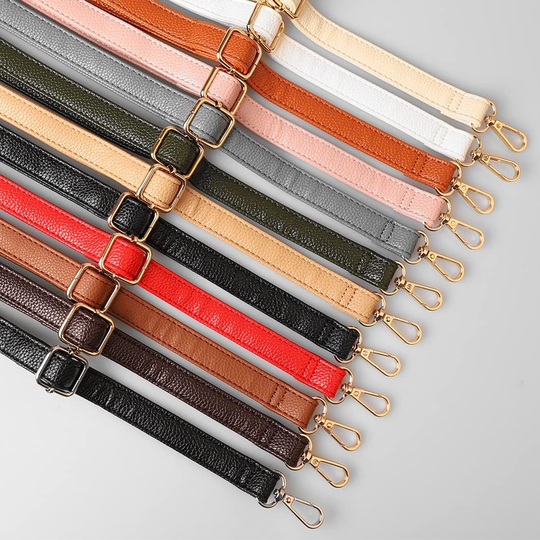 Full Grain Leather Purse Strap Replacement Crossbody, Adjustable Microfiber Bag Strap for Handbag, Shoulder Strap with Metal Swivel Hooks for Purse Making - 0.7 Inch Wide : Arts, Crafts & Sewing