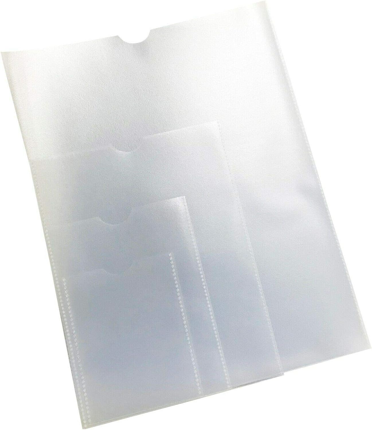 PCL Media ltd® Unpunched Job Pockets with Thumb Cut, Job Card Holders, Page Protectors (Oversize