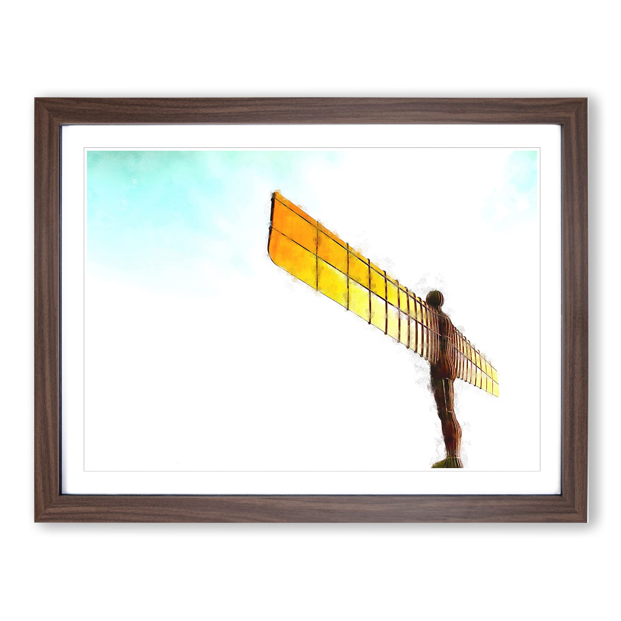 Angel Of The North In Gateshead Painting Modern Art Framed Wall Art Print