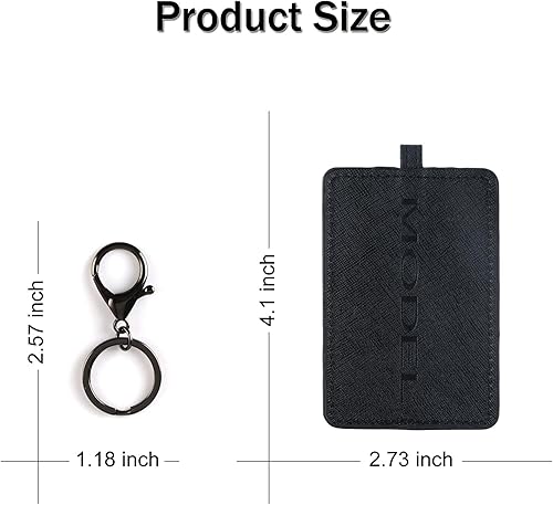 Miniatura 2 de Amiss Clip para llave de automóvil, funda de cuero y llavero de metal para Tesla Model 3 y Model Y, accesorios exteriores para interior del