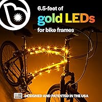 Vista 2 de Brightz CosmicBrightz - Cuerda de luz LED para marco de bicicleta, cuerda de 6.5 pies, funciona con pilas con interruptor de encendido/apagado